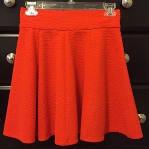 Orange Skater Skirt